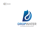 Drop Water - Abstract D Letter Logo