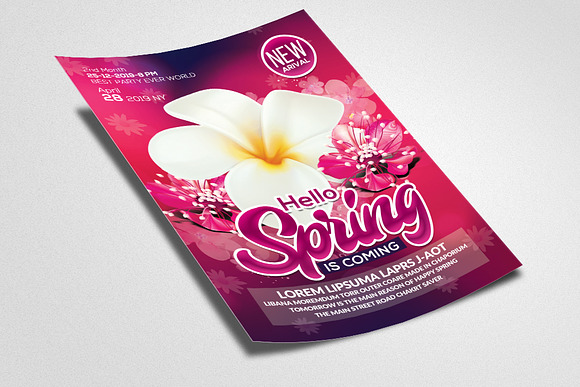 Spring Break Purple Flyer Templates in Flyer Templates - product preview 1