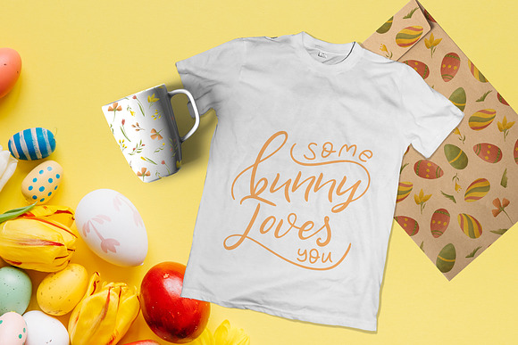 Easter egg-Graphic clipart+lettering in Illustrations - product preview 6