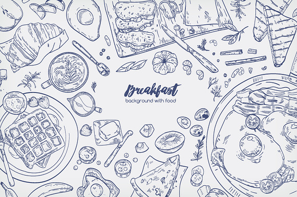 Breakfast backgrounds and banners in Illustrations - product preview 2
