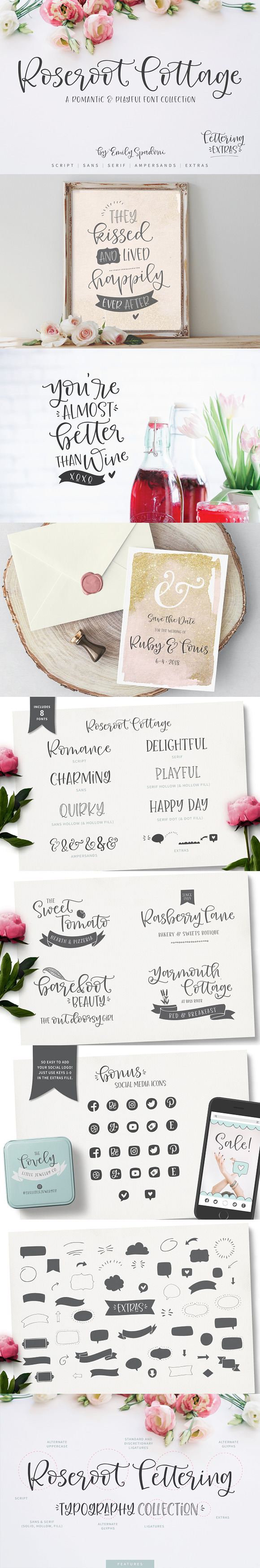 Roseroot Cottage Font Collection in Icon Fonts - product preview 19