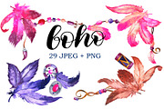 Boho watercolor collection