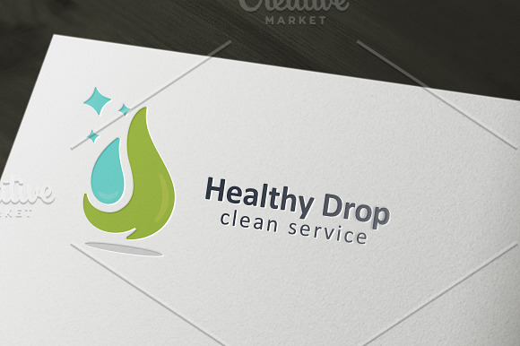 Green Drop Logo in Logo Templates - product preview 3
