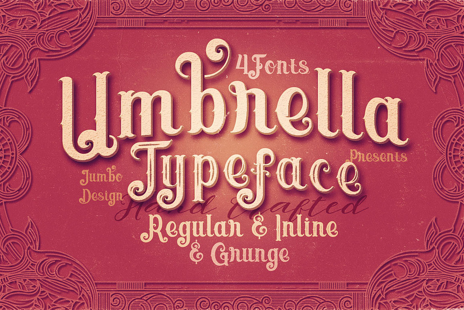 Umbrella - 4 Display Fonts in Display Fonts - product preview 8