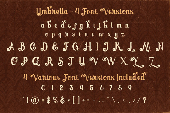 Umbrella - 4 Display Fonts in Display Fonts - product preview 3