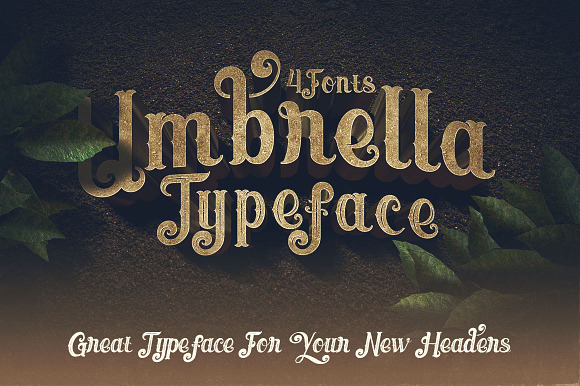 Umbrella - 4 Display Fonts in Display Fonts - product preview 5