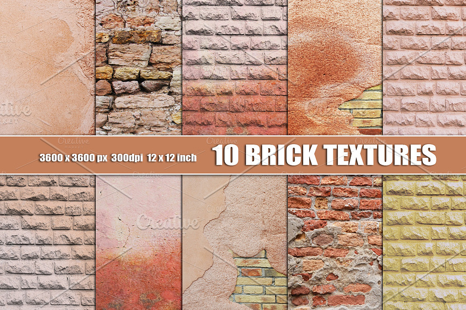 BRICK WALL GRUNGE TEXTURES in Textures - product preview 8
