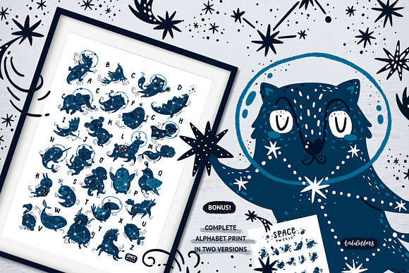 Space World / Animal Alphabet in Illustrations - product preview 10