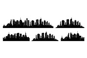 City silhouette vector set