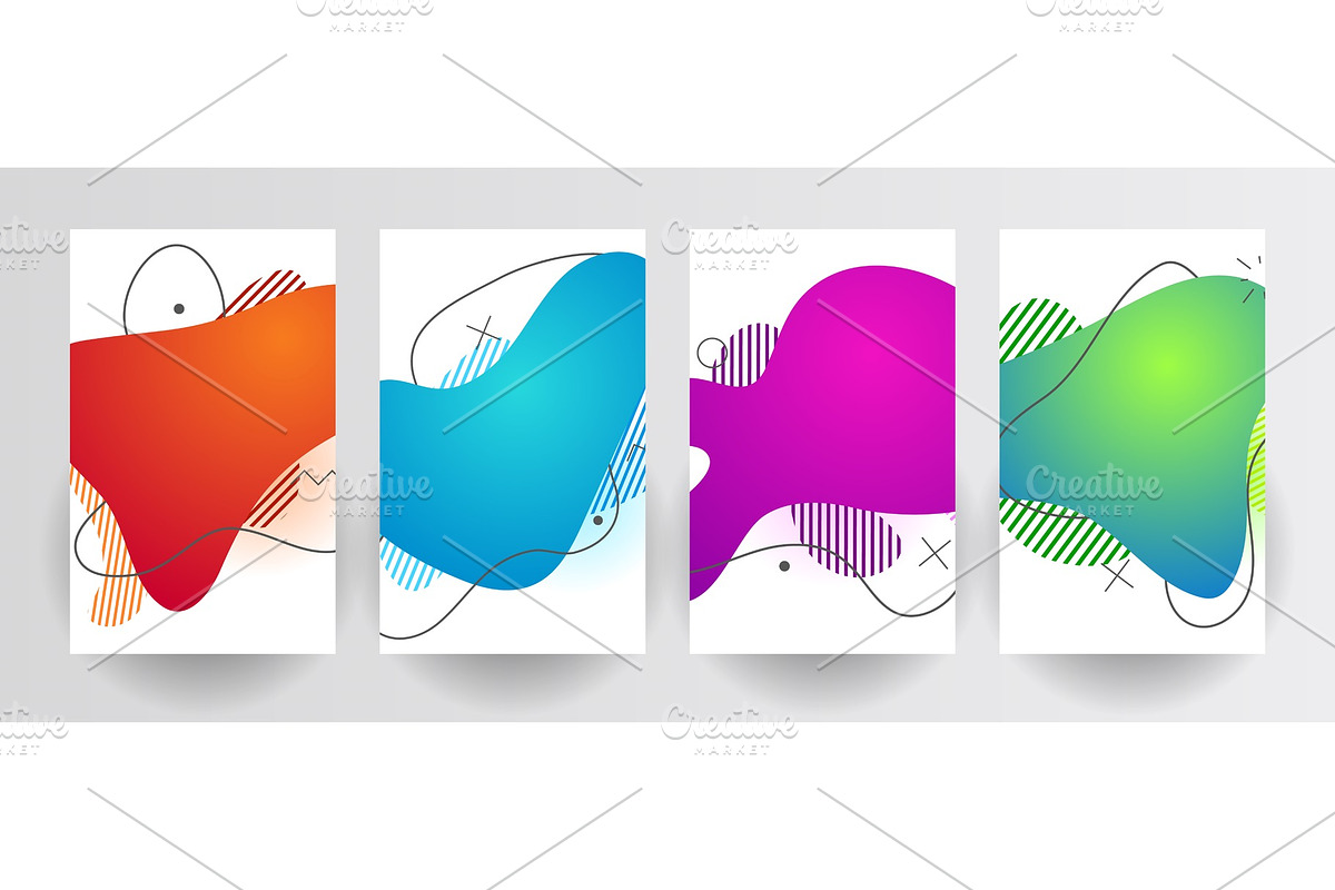 Plastic liquid gradient waves in Illustrations - product preview 8