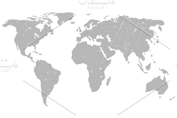 World map grunge background