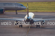 Aeroflot planes taxiing at