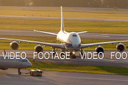 Plane pushback and taxiing cargo