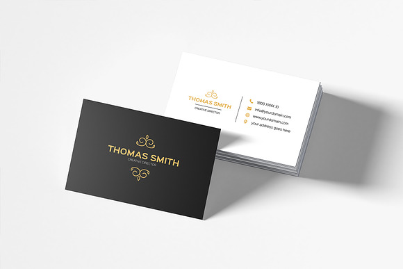 Modern Minimalist Business Card in Business Card Templates - product preview 5