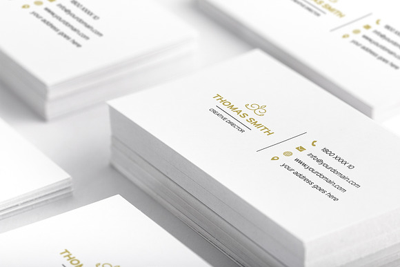 Modern Minimalist Business Card in Business Card Templates - product preview 11