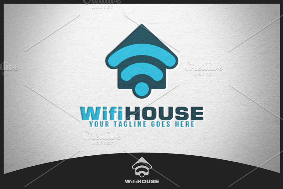 Wifi House Logo in Logo Templates - product preview 8