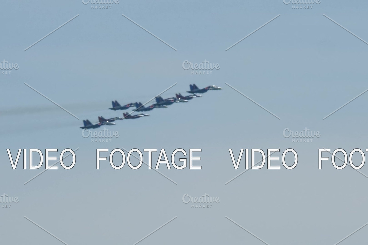 Group of fighter planes performing in Graphics - product preview 8