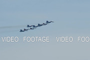 Group of fighter planes performing