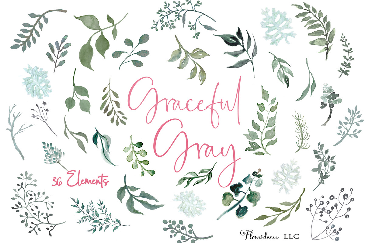 Greenery in Silver Sage and Gray in Illustrations - product preview 8