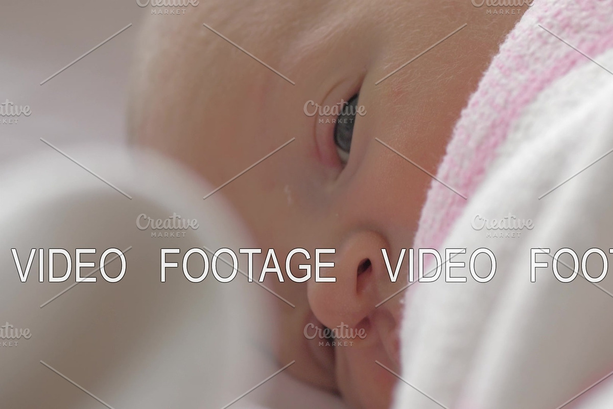 A closeup of a lying newborn baby in Graphics - product preview 8
