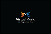 Letter V Logo | Virtual Music