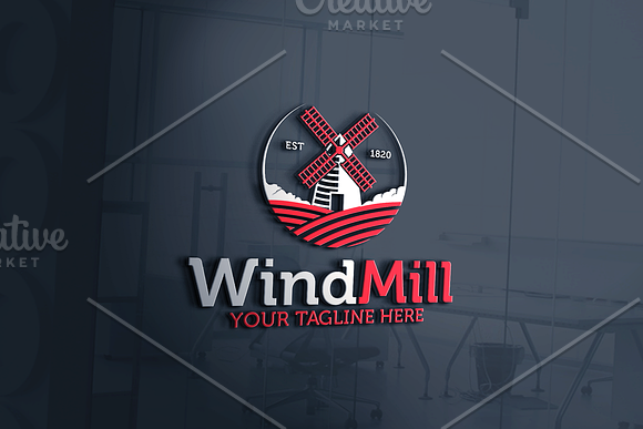 WindMill Logo | Barn Logo in Logo Templates - product preview 1