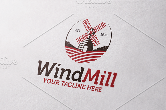 WindMill Logo | Barn Logo in Logo Templates - product preview 2
