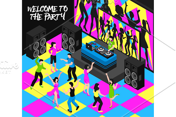 DJ Music Isometric Set in Illustrations - product preview 1