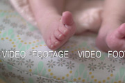 A closeup of babys feet