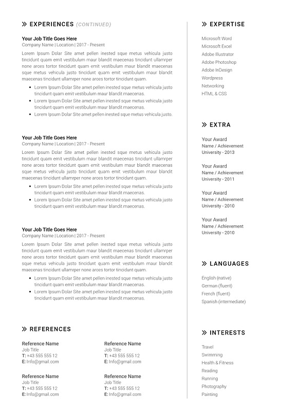 Resume Template | CV Template in Resume Templates - product preview 4