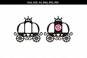 Princess carriage SVG, Carriage Clip