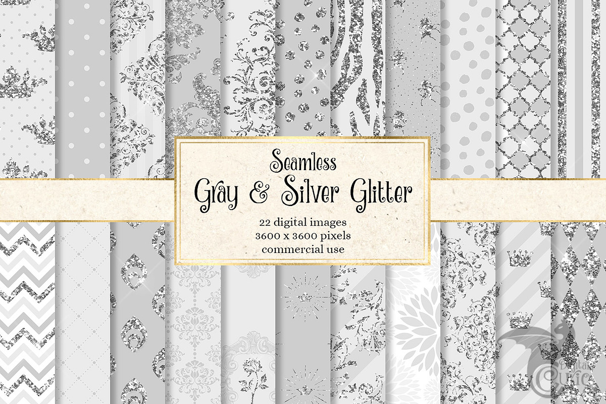 Gray and Silver Glitter Patterns in Patterns - product preview 8
