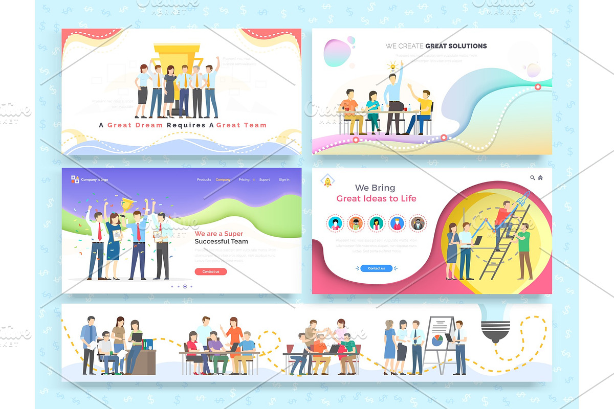 Team Work Together on Brainstorming in Illustrations - product preview 8