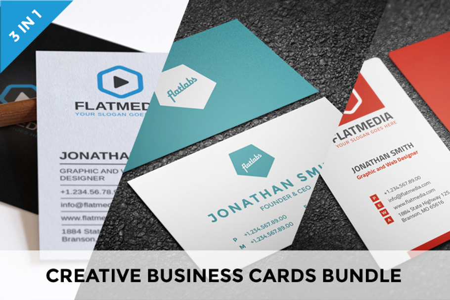 Creative Business Cards Bundle vol.4 in Business Card Templates - product preview 8