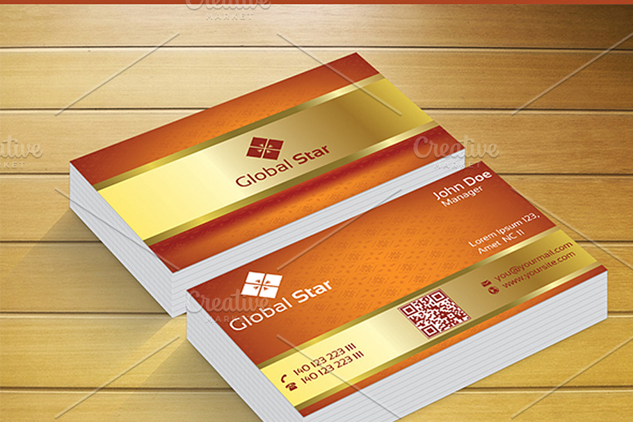 Golden Business Card in Business Card Templates - product preview 8