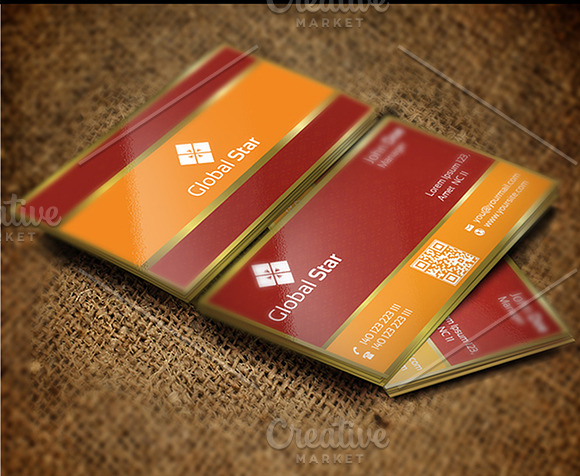 Golden Business Card in Business Card Templates - product preview 1