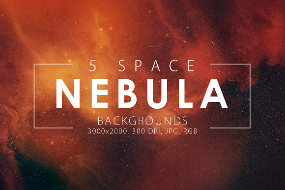 5 Realistic Nebula Backgrounds in Textures - product preview 1