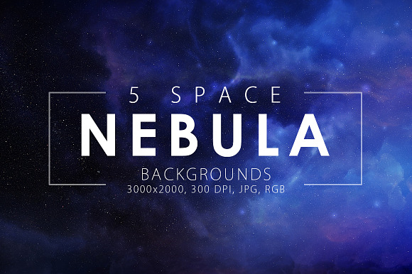5 Realistic Nebula Backgrounds in Textures - product preview 2