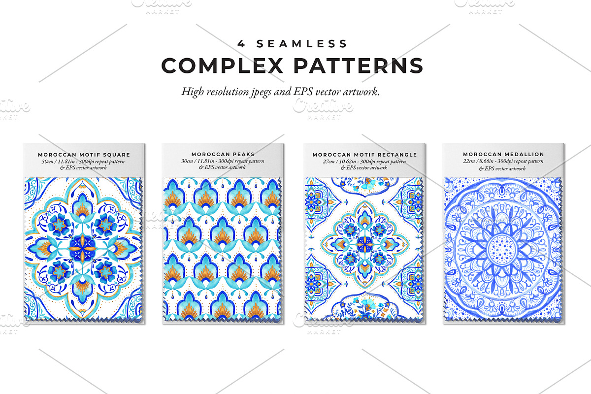 Moroccan Watercolor Collection in Patterns - product preview 8
