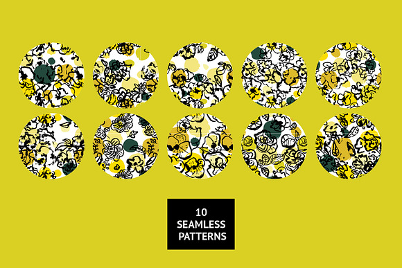 Wild flowers. Seamless patterns. in Patterns - product preview 8