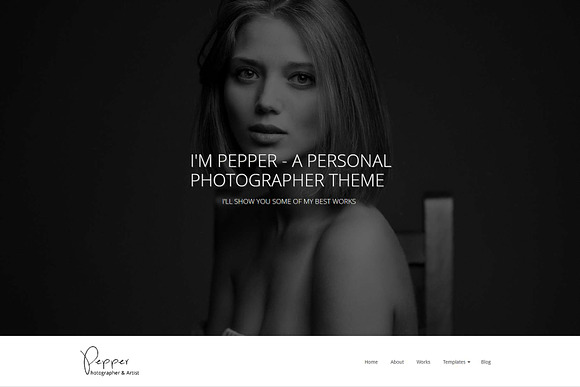 Pepper - Photographer WP Theme in WordPress Photography Themes - product preview 1