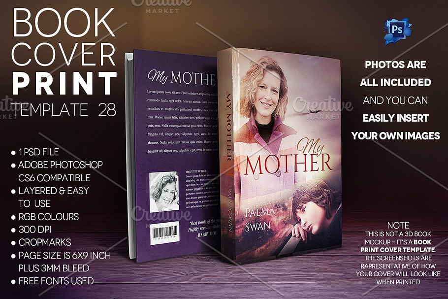 Book Cover PRINT Template 28