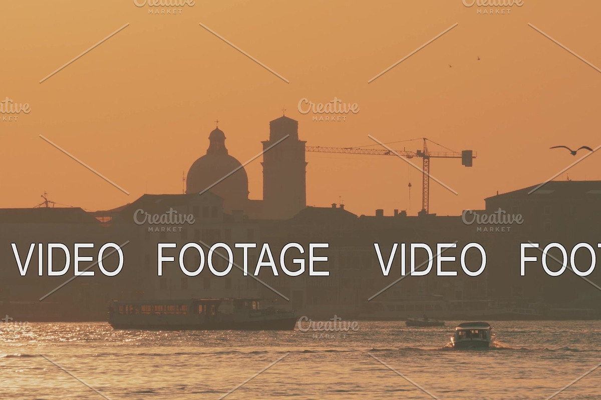 Water scene of Venice at sunset in Graphics - product preview 8