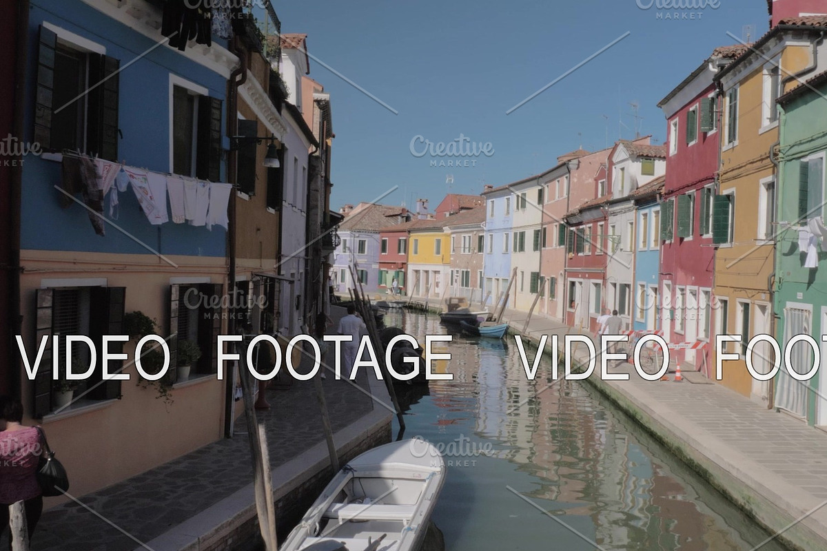 Colourful houses and canal in Burano in Graphics - product preview 8