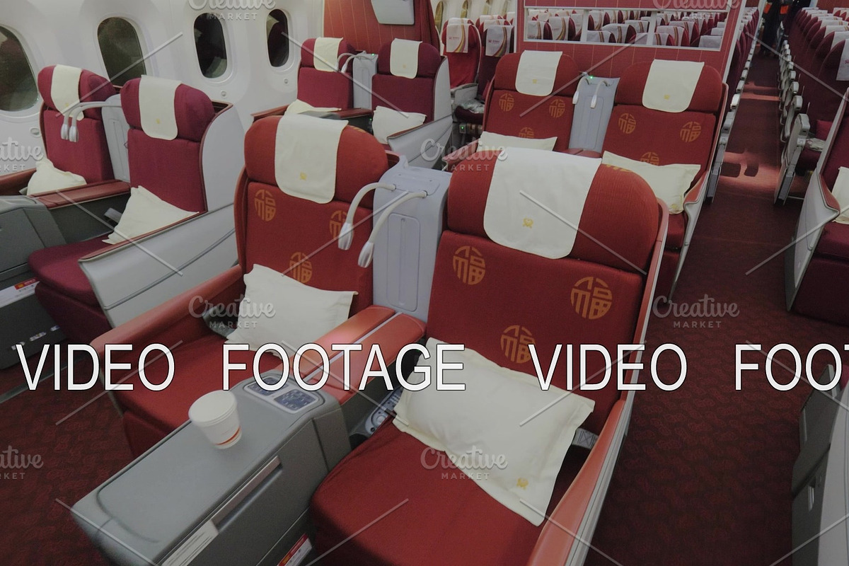 Interior of airplane business class in Graphics - product preview 8