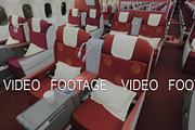 Interior of airplane business class