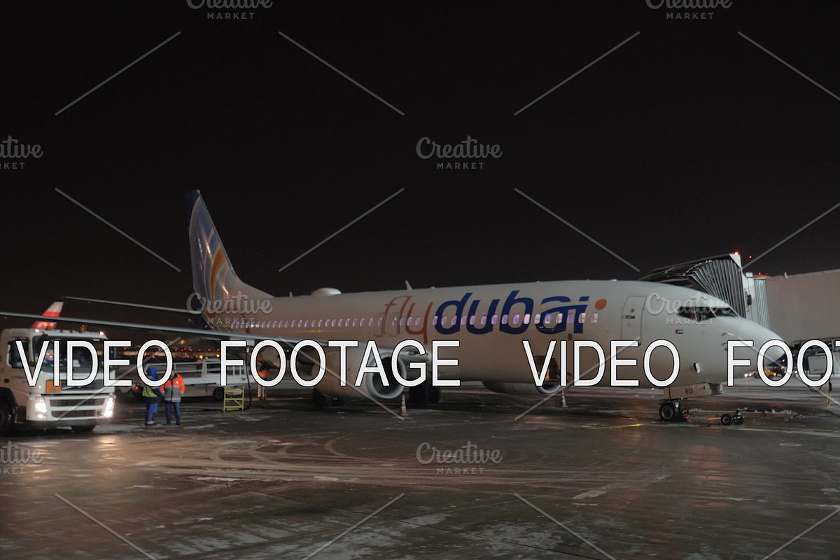Flydubai aircraft with air bridge at in Graphics - product preview 8