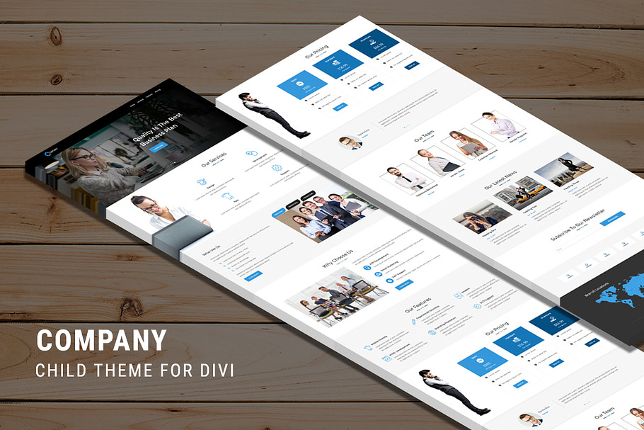 Company  – Divi Child Theme in WordPress Landing Page Themes - product preview 8