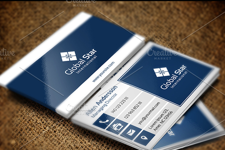 Global Star Vol-03 Business Card in Business Card Templates - product preview 8
