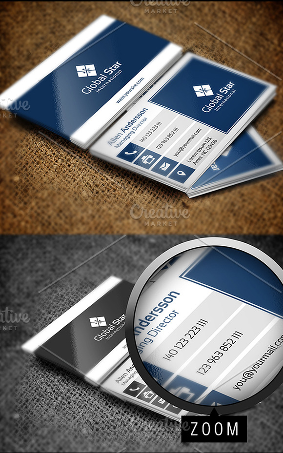 Global Star Vol-03 Business Card in Business Card Templates - product preview 1